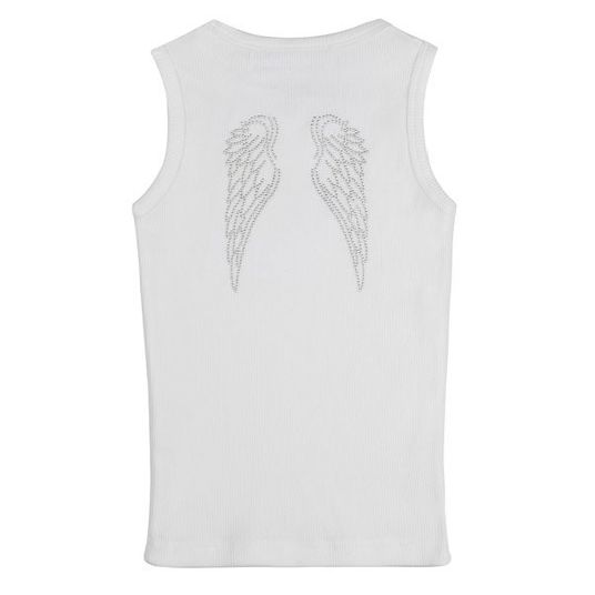 Rock Star Baby Ribbed shirt Rock Star Wings - White - Size XS