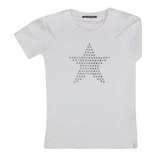Rock Star Baby T-shirt Big Star - White - Size S