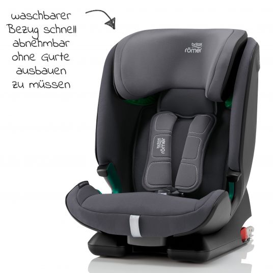 Römer Kindersitz Advansafix M i-Size 15 Monate -12 Jahre (76-150 cm) mit SecureGuard, Isofix &Top Tether - Storm Grey
