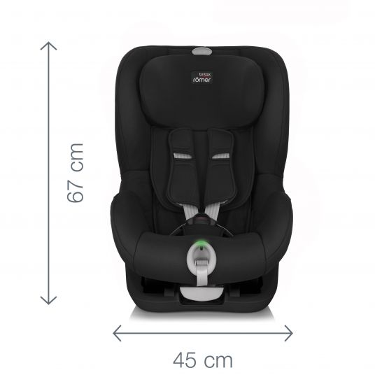 Römer Child seat King II LS Black Series size 1 from 9 months-4 years (9-18 kg) incl. light and sound indicator - Cosmos Black