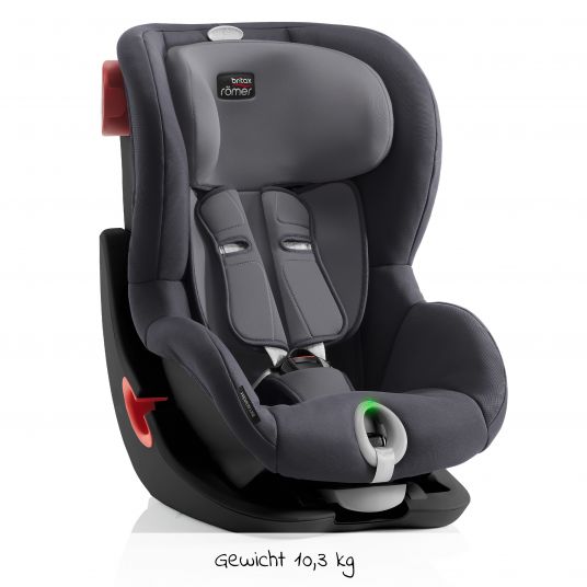 Römer Child seat King II LS Black Series size 1 from 9 months-4 years (9-18 kg) incl. light and sound indicator - Storm Grey