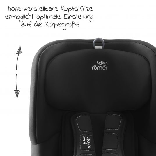 Römer Kindersitz Trifix 2 i-SIZE 15 Monate-4 Jahre (76-105 cm) SICT-Seitenaufprallschutz, Isofix & Top Tether - Cosmos Black