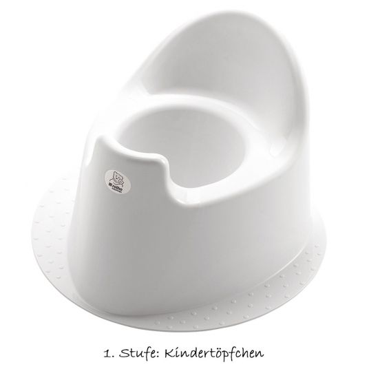 Rotho Babydesign Set di 3 pezzi per l'addestramento al vasino - Step by Step - Bianco
