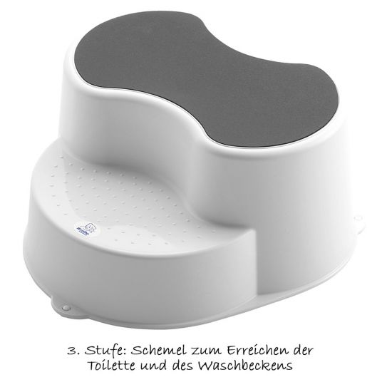 Rotho Babydesign 3-tlg. Töpfchentraining-Set Top - Step by Step - Weiß