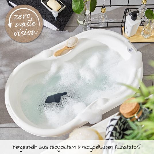 Rotho Babydesign 4-tlg. Badeset / Badestation Top - inkl. Badewanne + Wannenständer + Badeliege + Ablaufschlauch - White