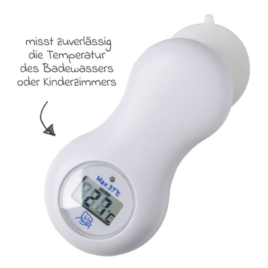 Rotho Babydesign 7-tlg. Badeset / Badestation Top - inkl. Badewanne + Wannenständer + Badeliege + Waschschüssel + Badethermometer + Ablaufschlauch + Windeleimer - Soft Rose