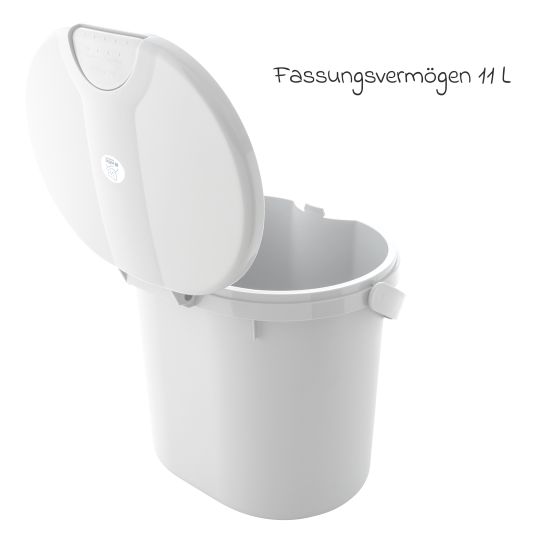 Rotho Babydesign 7-tlg. Badeset / Badestation Top - inkl. Badewanne + Wannenständer + Badeliege + Waschschüssel + Badethermometer + Ablaufschlauch + Windeleimer - White