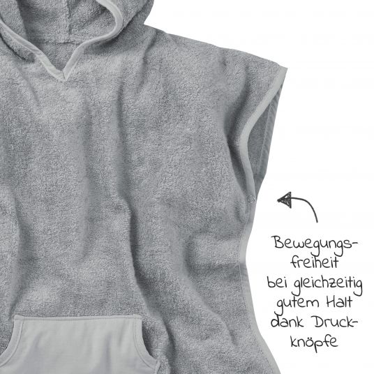 Rotho Babydesign Baby-Badeponcho - Stone Grey - Gr. 62/68