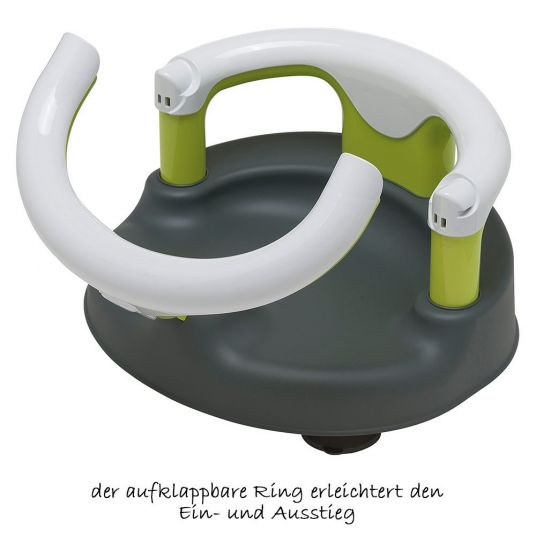 Rotho Babydesign Seggiolino da bagno pieghevole per bambini - Grigio Bianco Verde