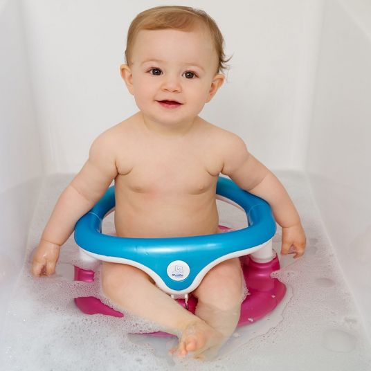 Rotho Babydesign Seggiolino da bagno pieghevole per bambini - Rosa Blu Bianco