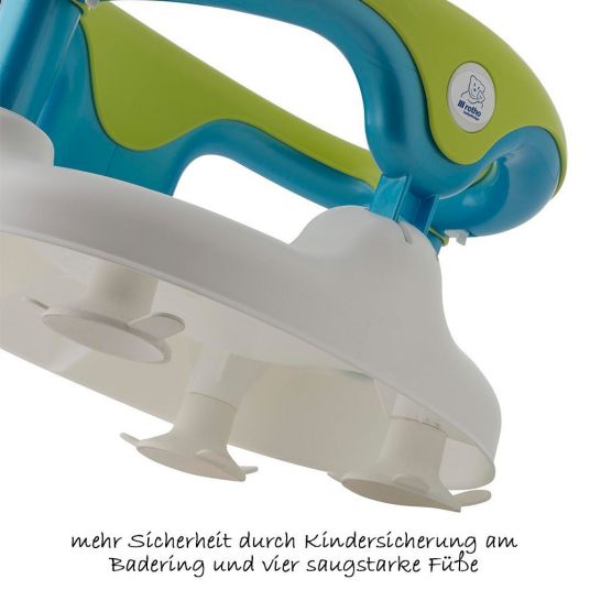 Rotho Babydesign Baby-Badesitz aufklappbar - Weiß Grün Blau