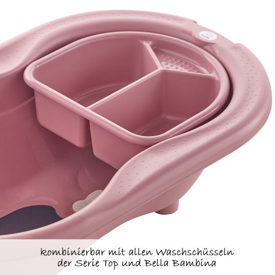 Rotho Babydesign Baby-Badewanne Top mit Anti-Rutschmatte - Fantastic Mauve