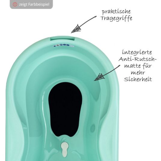 Rotho Babydesign Baby-Badewanne Top mit Anti-Rutschmatte - Lagoon