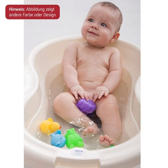 Rotho Babydesign Baby-Badewanne Top mit Anti-Rutschmatte - Silber Grau
