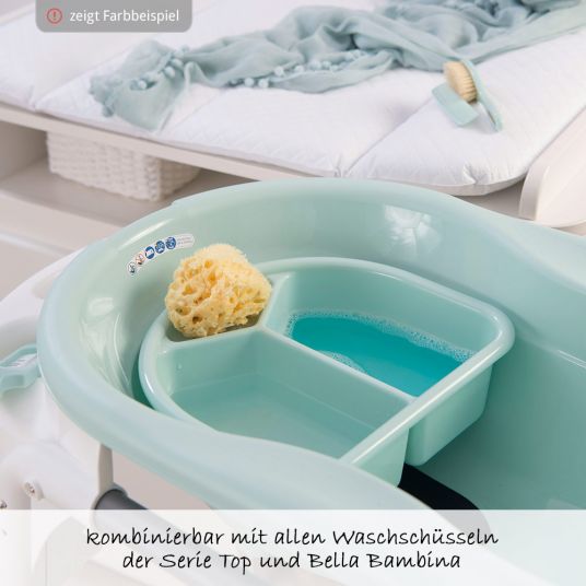Rotho Babydesign Baby-Badewanne Top mit Anti-Rutschmatte - Stone Grey
