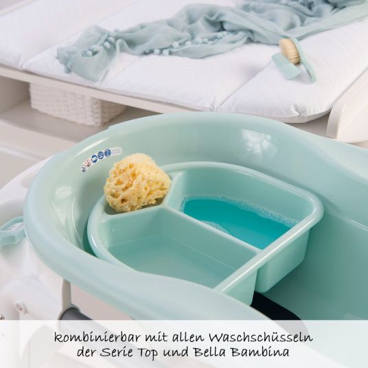 Rotho Babydesign Baby-Badewanne Top mit Anti-Rutschmatte - Swedish Green
