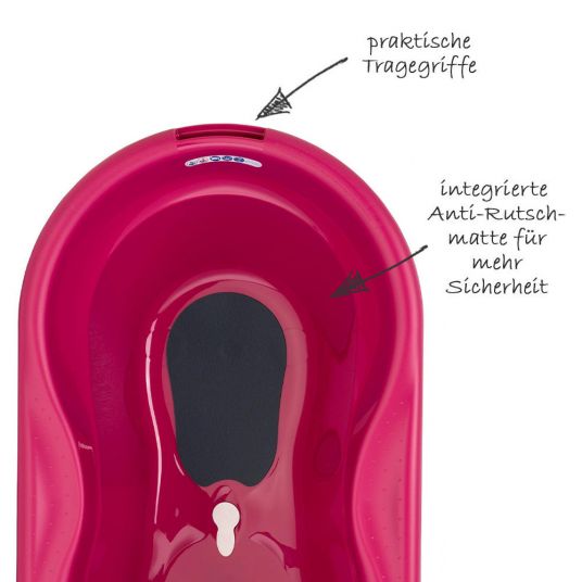 Rotho Babydesign Top da bagno per bambini con tappetino antiscivolo - Swedish Rose