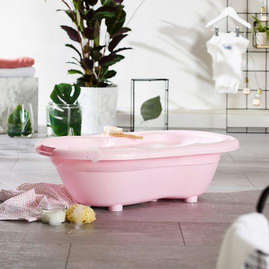 Rotho Babydesign Baby-Badewanne Top mit Anti-Rutschmatte - Tender Rosé Perl