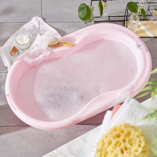 Rotho Babydesign Baby bathtub top with anti-slip mat - Tender Rosé Perl