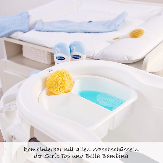Rotho Babydesign Baby-Badewanne Top mit Anti-Rutschmatte - Weiß