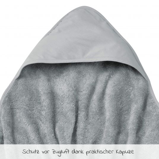 Rotho Babydesign Baby hooded towel 78 x 78 cm - Stone Grey