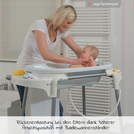 Rotho Babydesign Stazione da bagno TOP + confezione da 3 panni in omaggio - Lagoon Stone Grey