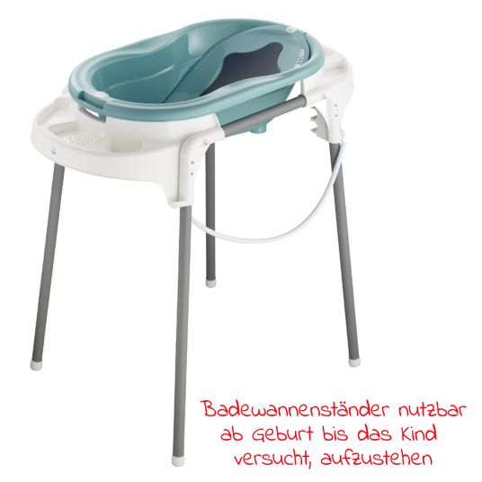 Rotho Babydesign Stazione da bagno TOP + confezione da 3 panni in omaggio - Lagoon Stone Grey