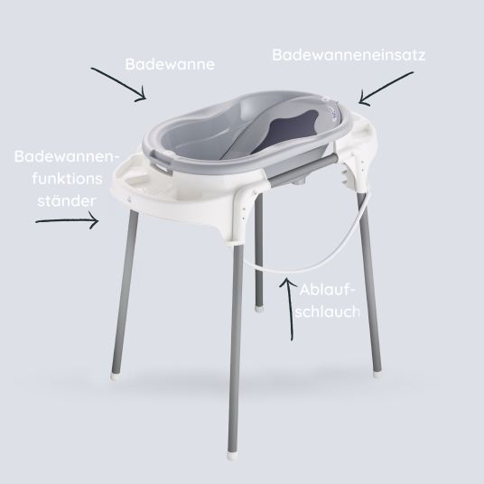 Rotho Babydesign Badestation Top - Stone Grey