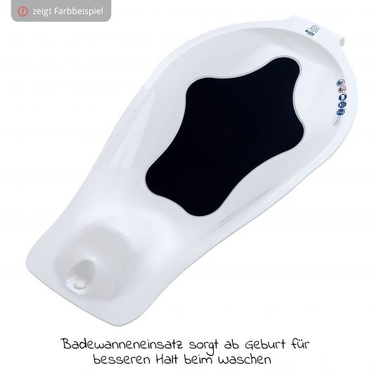 Rotho Babydesign Badestation TOP Xtra + Gratis Kapuzenhandtuch - Stone Grey