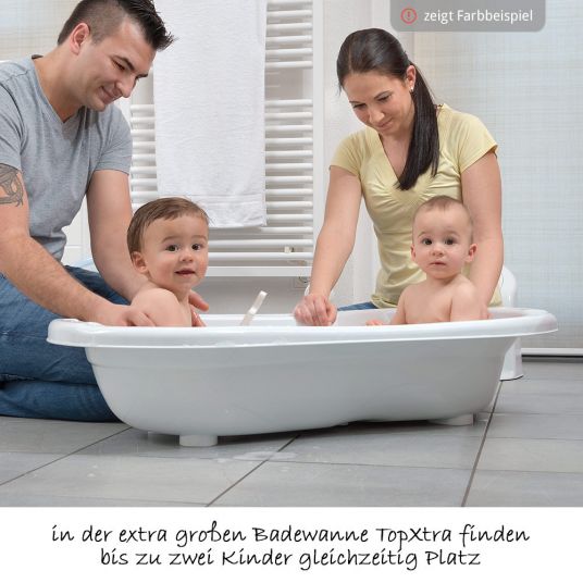 Rotho Babydesign Stazione da bagno TopXtra a 4 pezzi - bianco + asciugamano Sangenic Tec in omaggio