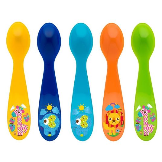 Rotho Babydesign Eating spoon 5 pack - Zoo