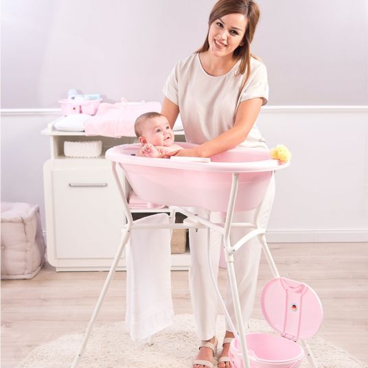 Rotho Babydesign Ideal Bath Solution Top - 4 pezzi - Tender Rosé Pearl