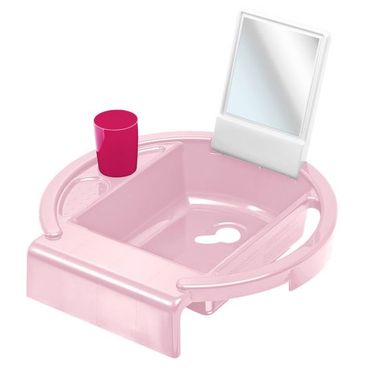 Rotho Babydesign Kinderwaschbecken Kiddy Wash - Tender Rosé Perl - Weiß