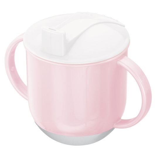 Rotho Babydesign Tazza a dondolo per alimentazione moderna - Tender Rosé Pearl White Silver