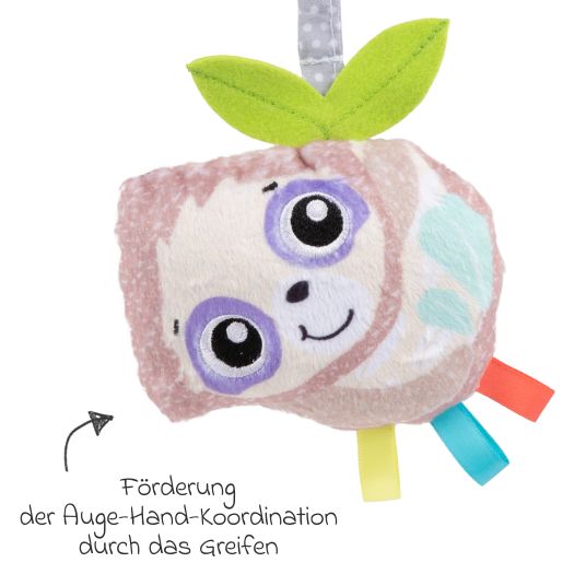 Rotho Babydesign Spieltier zum Aufhängen / Kinderwagenhänger Explore Together - Faultier