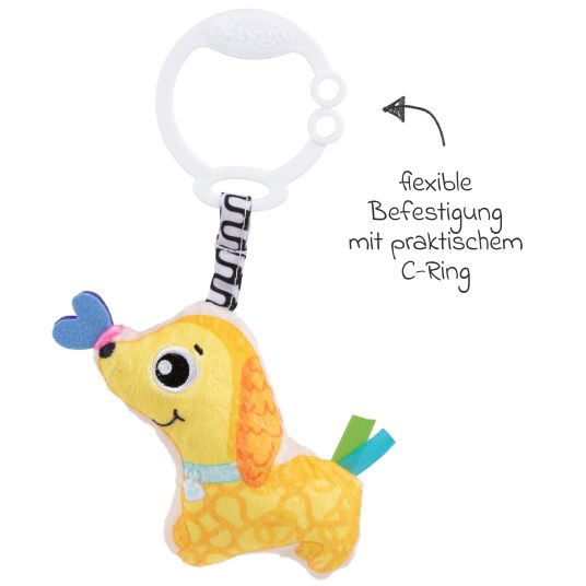 Rotho Babydesign Play animal to hang up / baby carriage hanger Explore Together - puppy