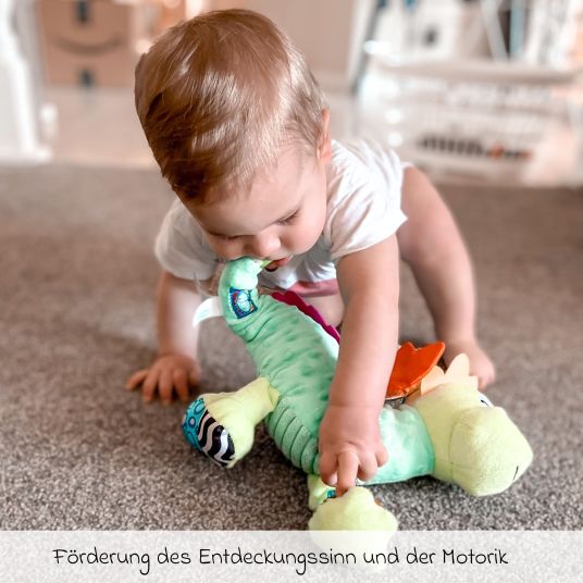 Rotho Babydesign Spieltier zum Aufhängen / Kinderwagenhänger Sensory Friend - Drache Dusty