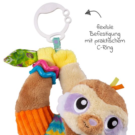 Rotho Babydesign Giocattolo sensoriale amico da appendere / appendi carrozzina - Salo il bradipo