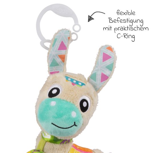 Rotho Babydesign Spieltier zum Aufhängen / Kinderwagenhänger Sensory Friend - Lama Lupe