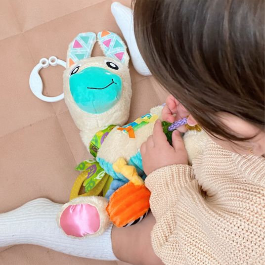 Rotho Babydesign Hanging toy / baby carriage hanger Sensory Friend - Llama magnifying glass