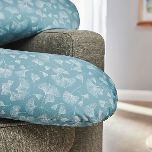 Rotho Babydesign Multi nursing pillow with microbead filling incl. cover 190 cm - Ginkgo
