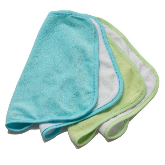 Rotho Babydesign Wash cloth 4 pack - lime green blue
