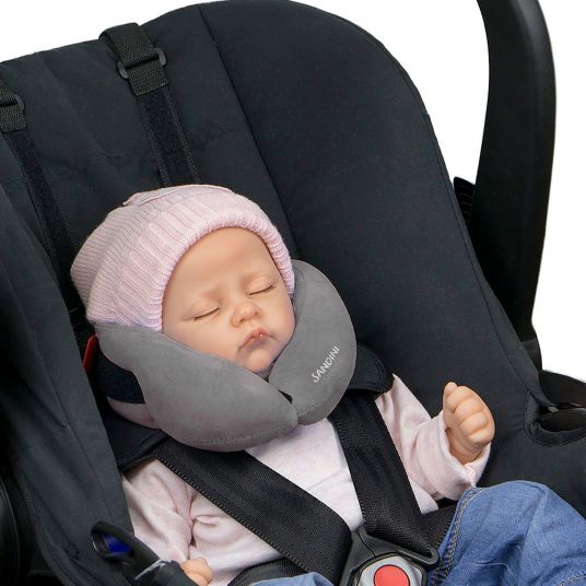 Sandini Cuscino per la nanna con funzione di sostegno - SleepFix® Baby - Nicki - Antracite