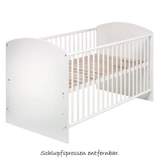 Schardt Set letto completo per bambini Classic-Line con lenzuola, baldacchino, nido e materasso bianco 70 x 140 cm - Big Stars Beige