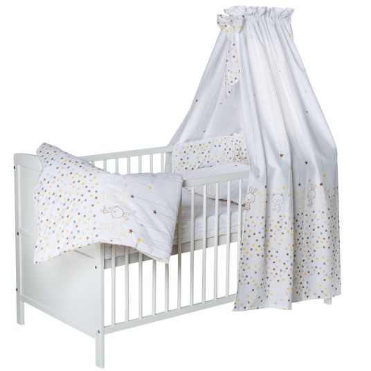 Schardt Complete Bed Conny Pine Solid White 70 x 140 - Teddy Star - White