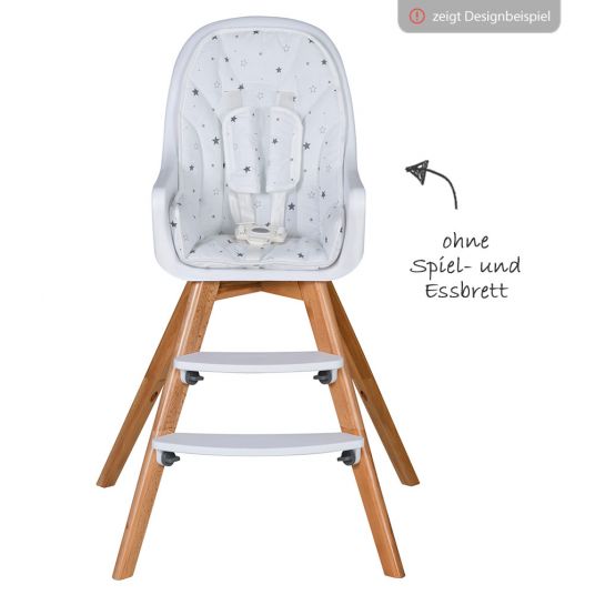 Schardt High chair Holly Nature incl. seat cushion - Grey
