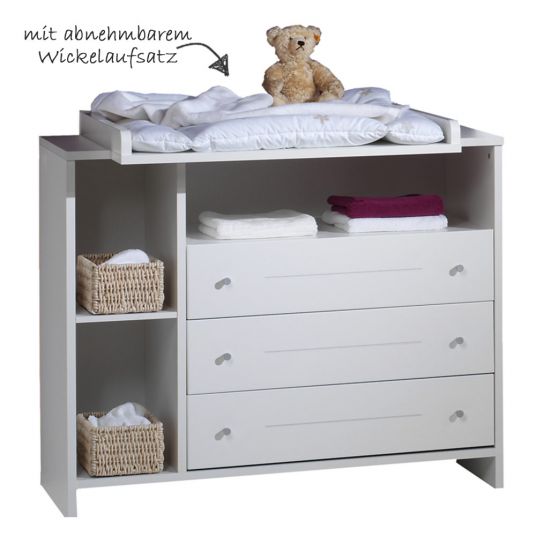 Schardt Children's room Eco Stripe 15-pcs. with 2-door wardrobe incl. Textile collection Star Grey