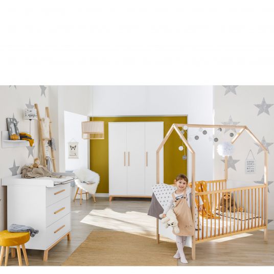 Schardt Children's room Venice 13 pcs with 3-door wardrobe incl. textile collection Big Star Grey -
