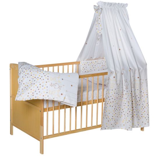 Schardt Complete bed Conny solid pine nature 70 x 140 - Teddy Star - White