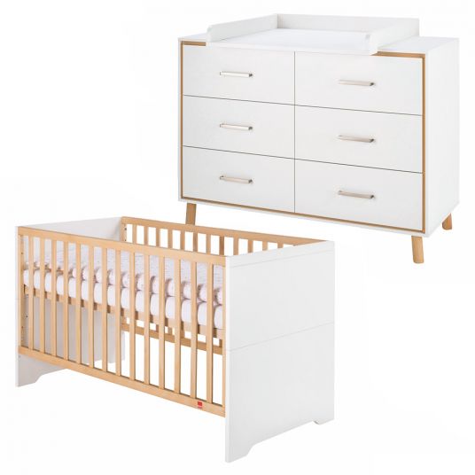 Schardt Economy set children's room Coco White with bed and changing unit